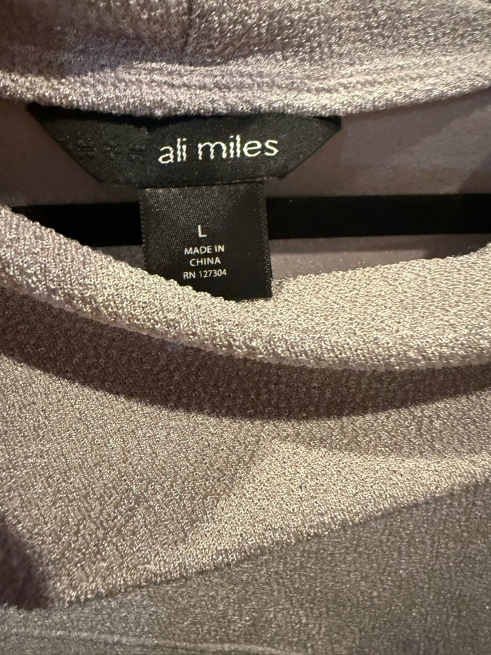 Ali Miles Cream Cowl Neck Sweater with Black Button Accents - Picture 2 of 4